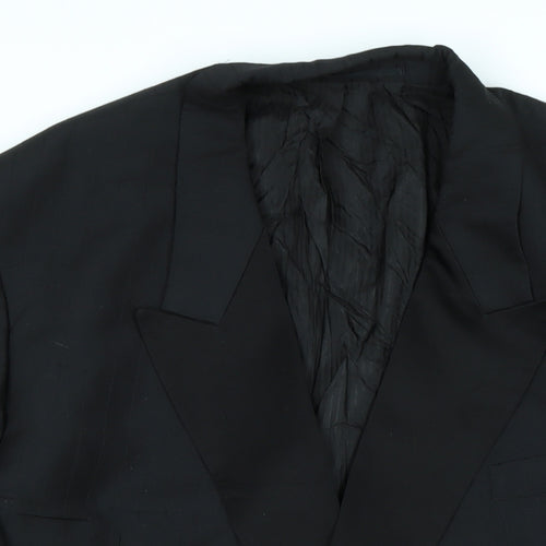 VARTERS Mens Black Wool Tuxedo Suit Jacket Size 34 Regular