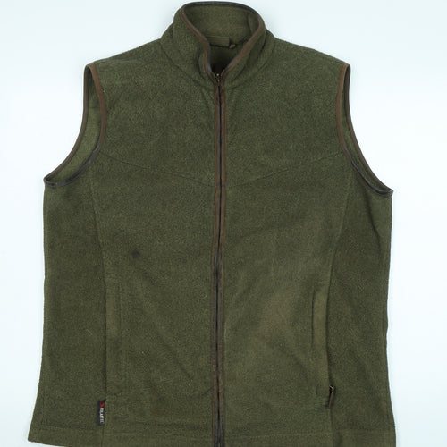 MUSTO Womens Green Gilet Poncho Size L Zip