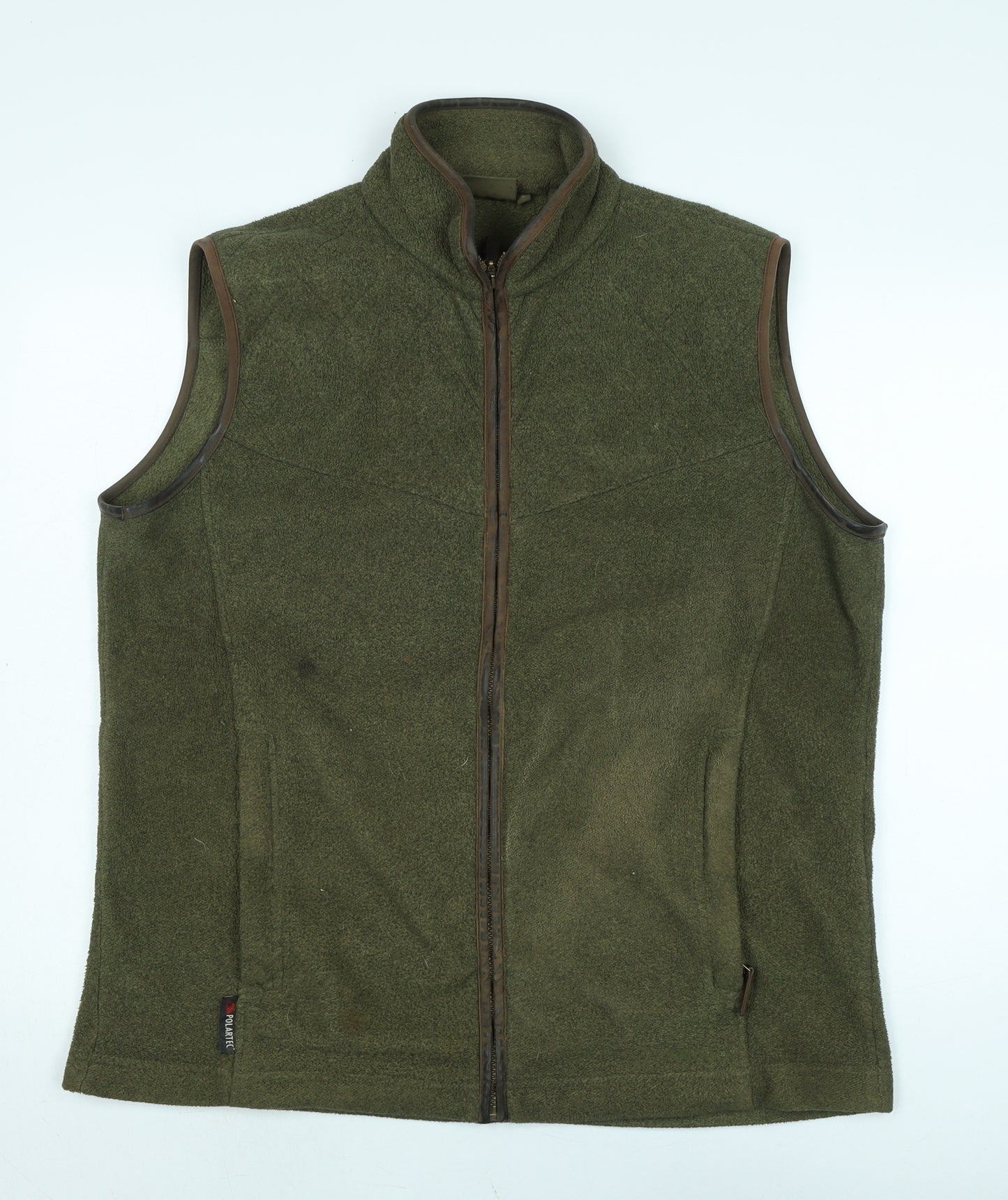 MUSTO Womens Green Gilet Poncho Size L Zip