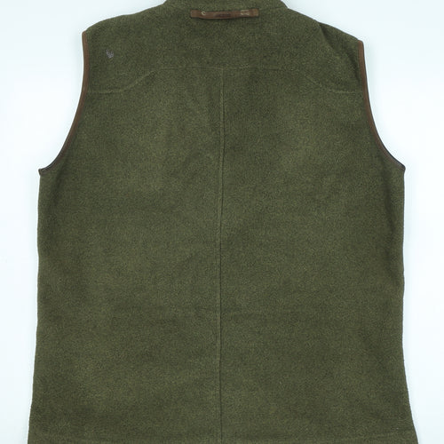 MUSTO Womens Green Gilet Poncho Size L Zip