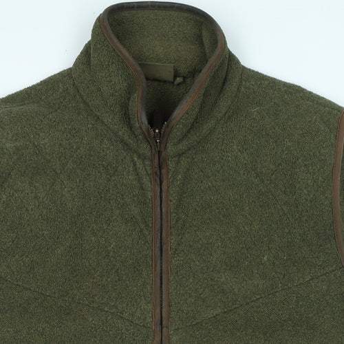 MUSTO Womens Green Gilet Poncho Size L Zip