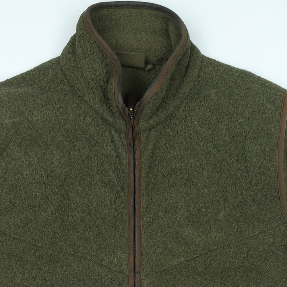 MUSTO Womens Green Gilet Poncho Size L Zip