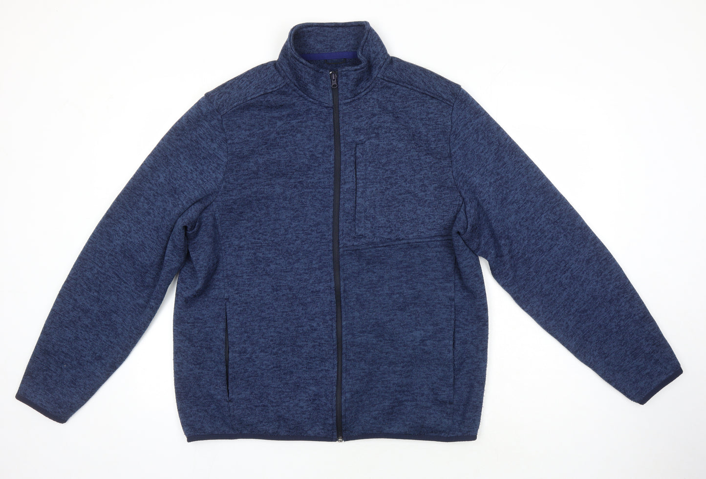 Lands End Mens Blue Herringbone Jacket Size L