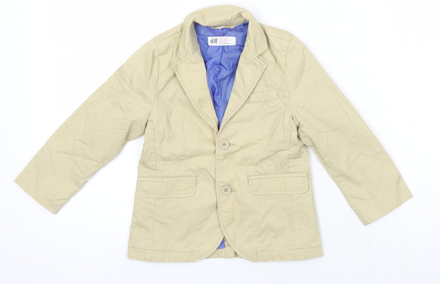 H&M Boys Beige Jacket Blazer Size 3-4 Years