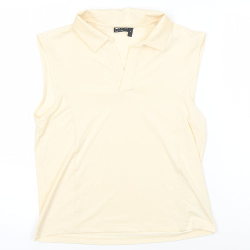 ASOS Womens Ivory Polyester Basic T-Shirt Size M Collared