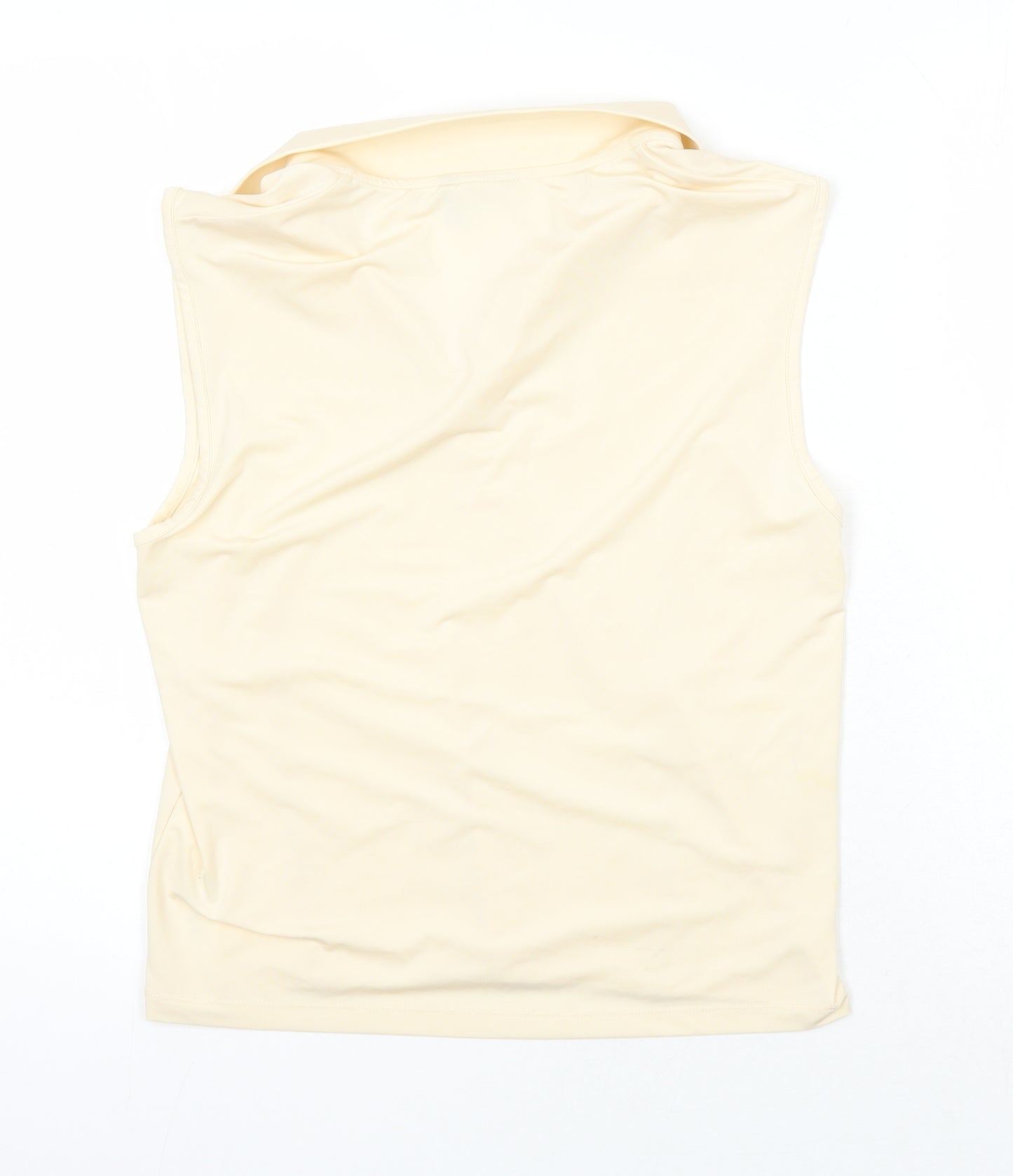 ASOS Womens Ivory Polyester Basic T-Shirt Size M Collared