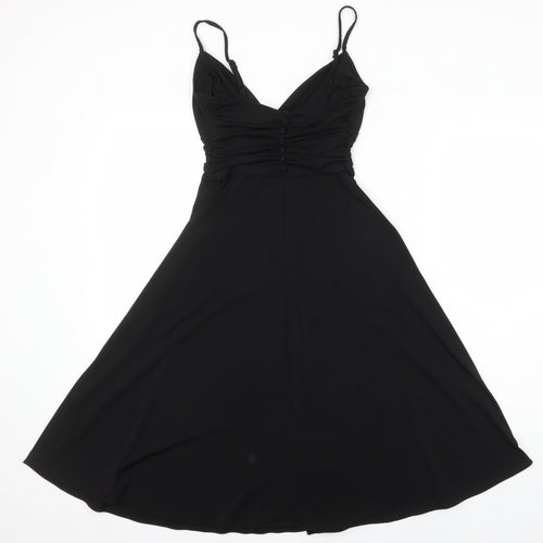 Principles Womens Black Houndstooth Polyester A-Line Size 6 Sweetheart