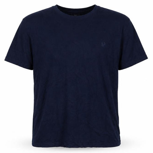 M&Co Mens Blue Cotton T-Shirt Size S Round Neck
