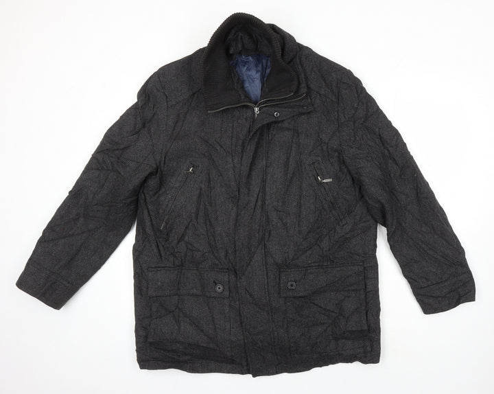 John Lewis Mens Grey Geometric Jacket Size L