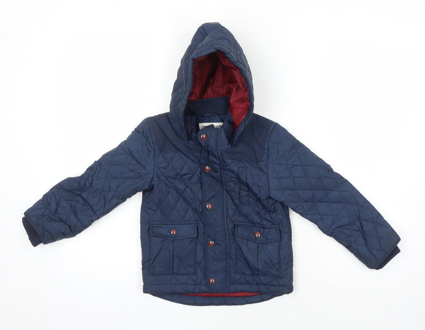M&S Boys Blue Jacket Coat Size 4-5 Years