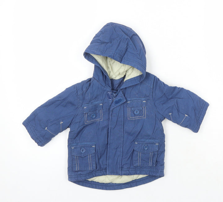 Mothercare Boys Blue Jacket Coat Size 3-6 Months
