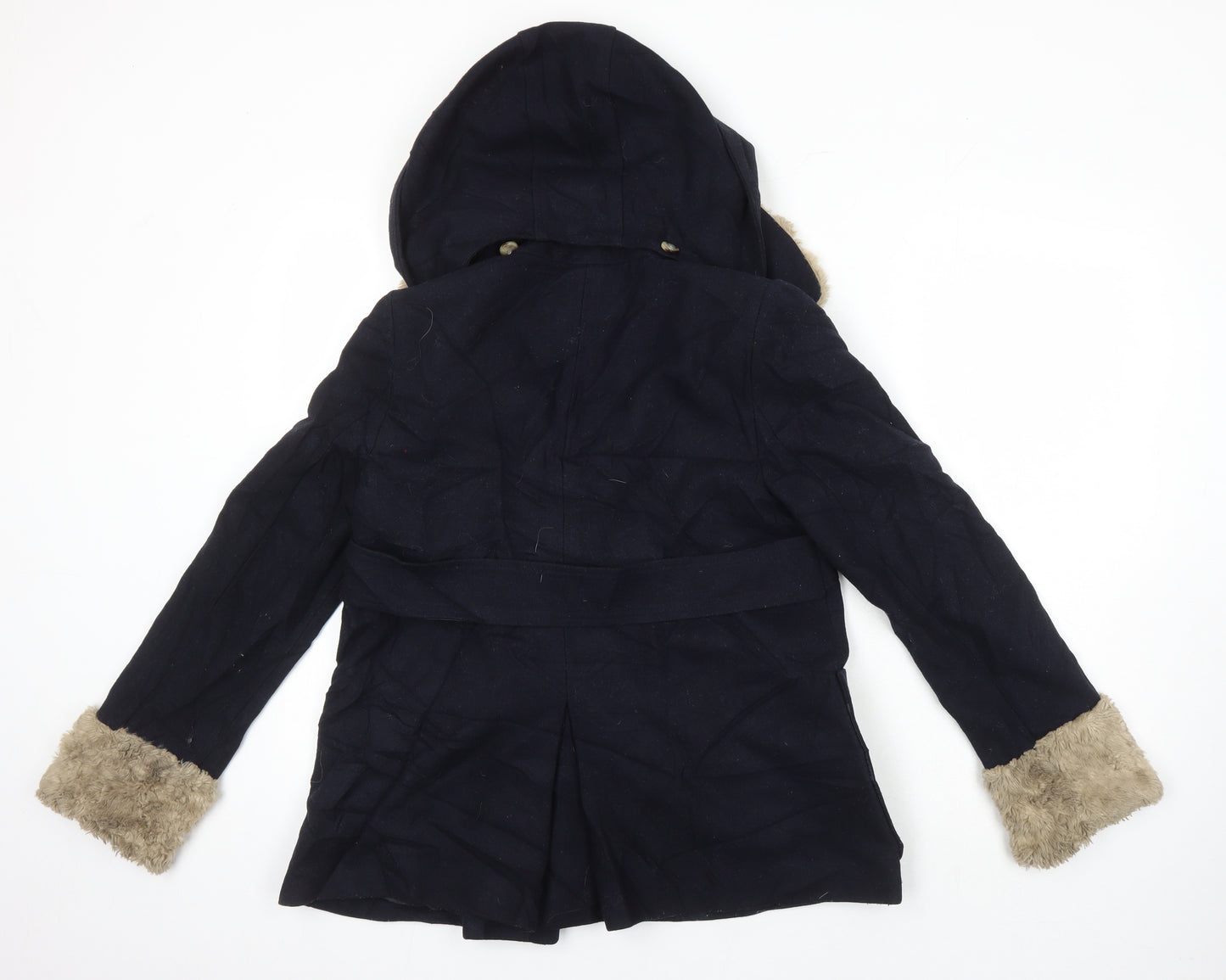 Topshop Womens Blue Overcoat Coat Size 8