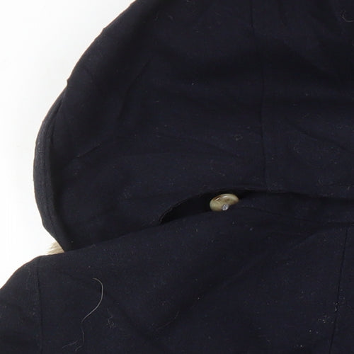 Topshop Womens Blue Overcoat Coat Size 8