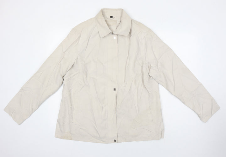 Katherine Hammond Womens Beige Jacket Size 18