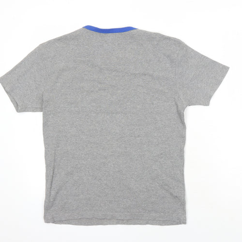 Urban Spirit Mens Grey Polyester T-Shirt Size M V-Neck