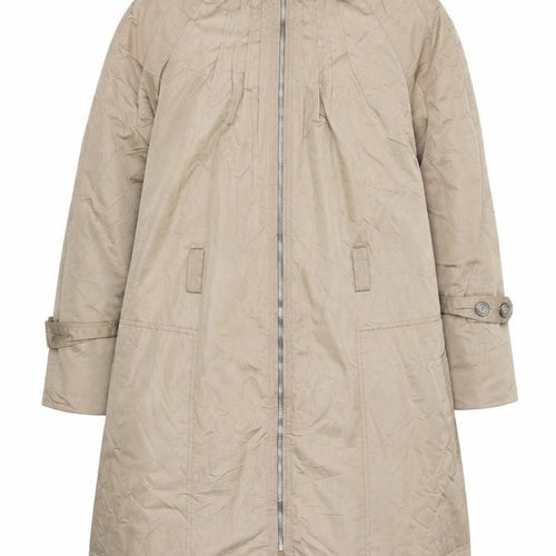 Stills Womens Brown Herringbone Overcoat Coat Size 12 Zip