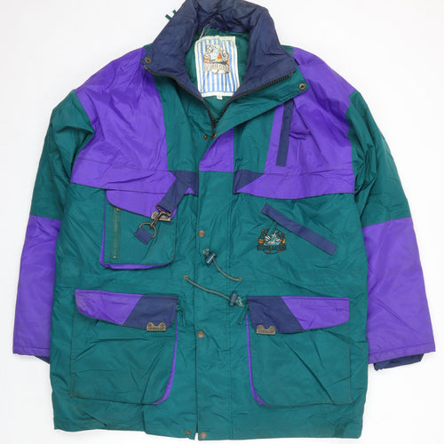 Open Air Clothing Mens Multicoloured Jacket Coat Size L Zip