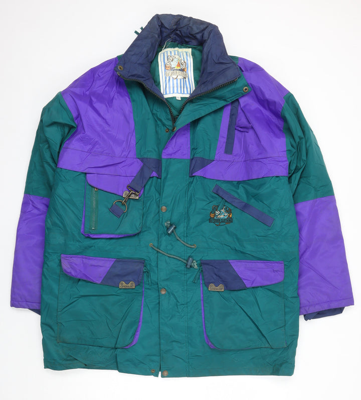 Open Air Clothing Mens Multicoloured Jacket Coat Size L Zip