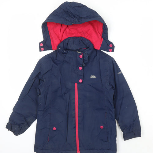 Tresspass Girls Blue Jacket Size 3-4 Years Zip - BMW