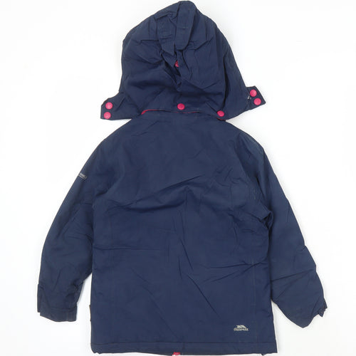 Tresspass Girls Blue Jacket Size 3-4 Years Zip - BMW