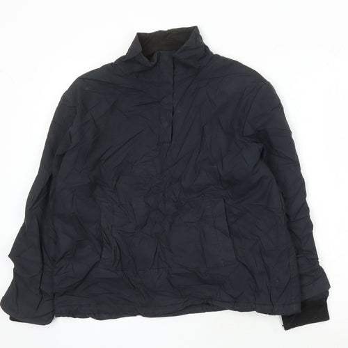 NICOLE FARHI Womens Black Jacket Size 12 Snap - Half closure