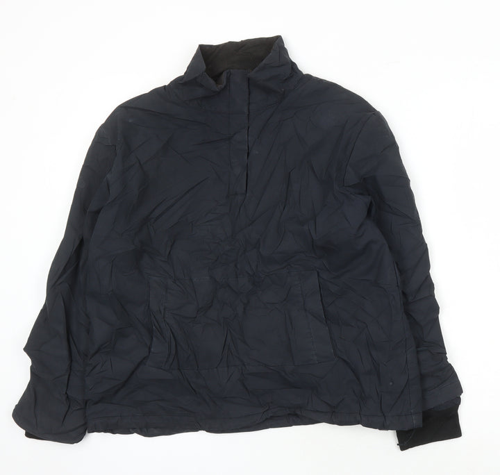 NICOLE FARHI Womens Black Jacket Size 12 Snap - Half closure