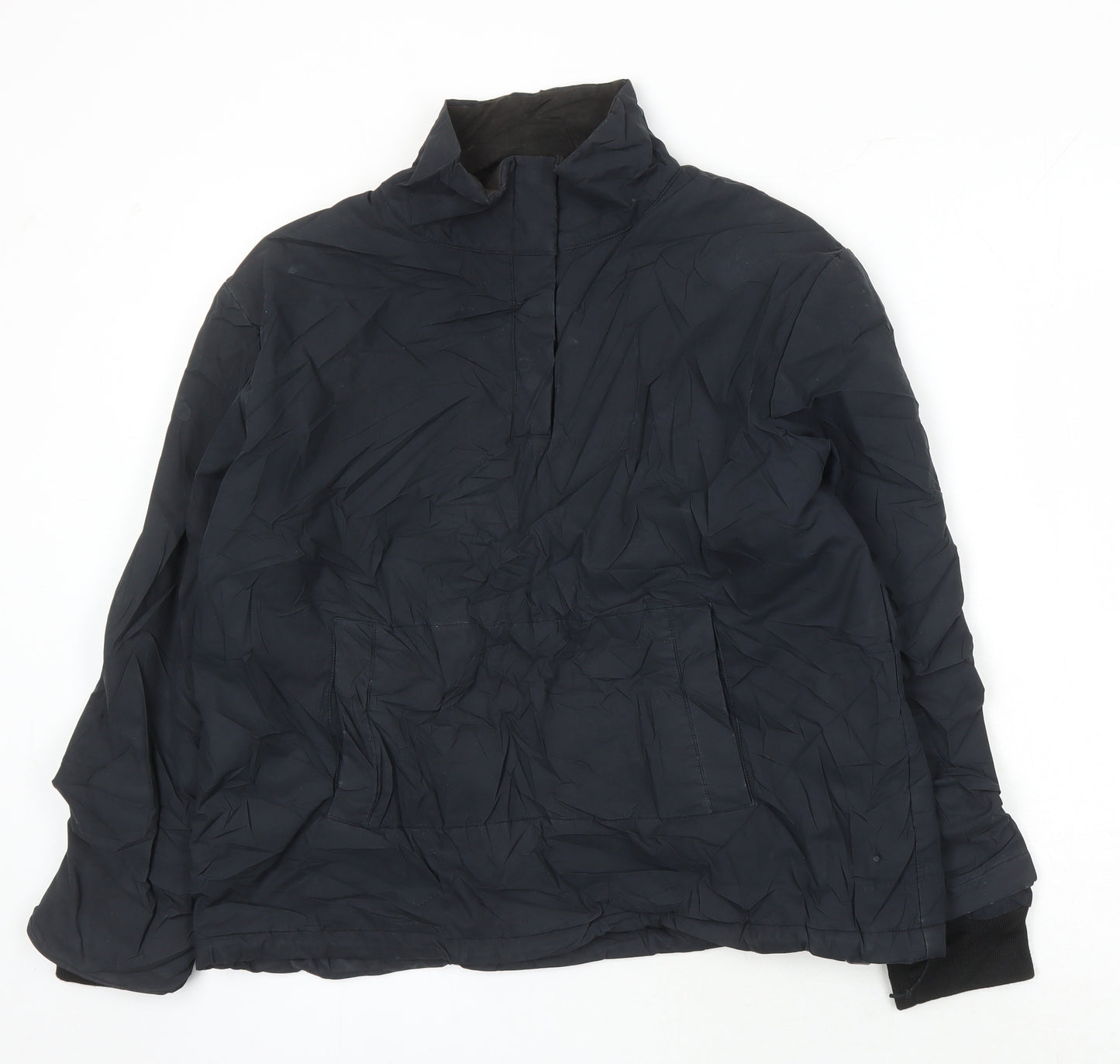 NICOLE FARHI Womens Black Jacket Size 12 Snap - Half closure
