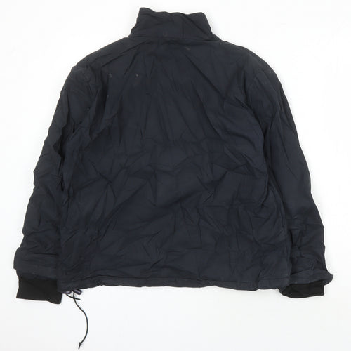 NICOLE FARHI Womens Black Jacket Size 12 Snap - Half closure