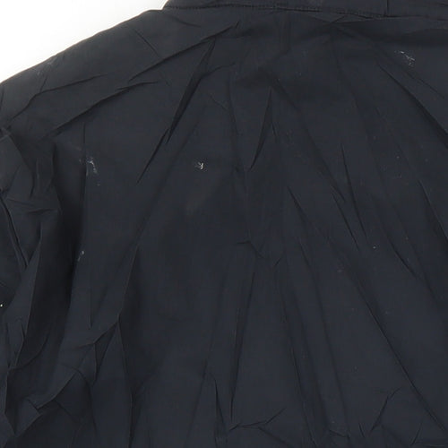 NICOLE FARHI Womens Black Jacket Size 12 Snap - Half closure