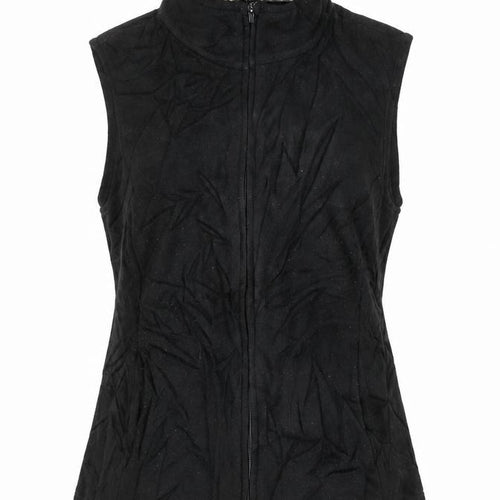 M&S Womens Black Gilet Waistcoat Size 12 Zip