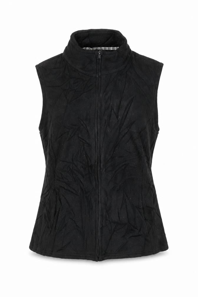 M&S Womens Black Gilet Waistcoat Size 12 Zip