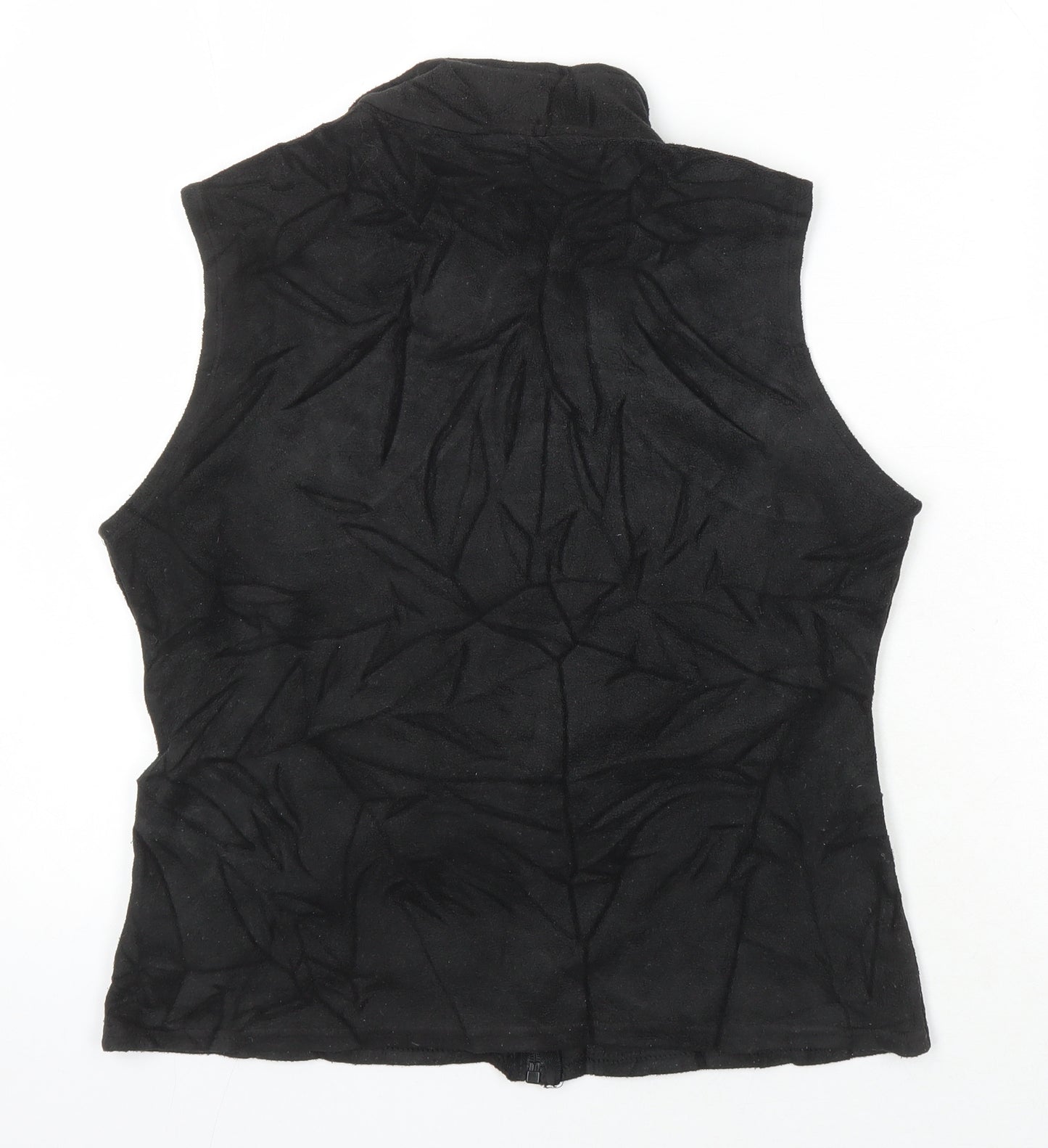 M&S Womens Black Gilet Waistcoat Size 12 Zip