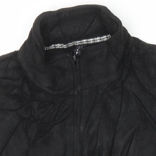 M&S Womens Black Gilet Waistcoat Size 12 Zip