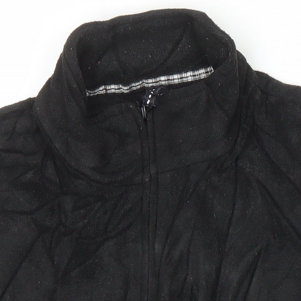 M&S Womens Black Gilet Waistcoat Size 12 Zip