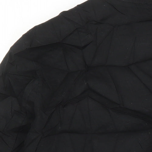 ASOS Womens Black Herringbone Bomber Jacket Jacket Size S Zip
