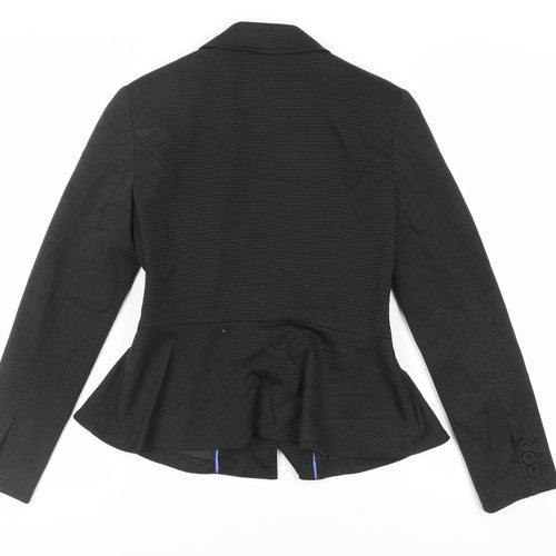 Linea Womens Black Polka Dot Jacket Blazer Size 10 Button