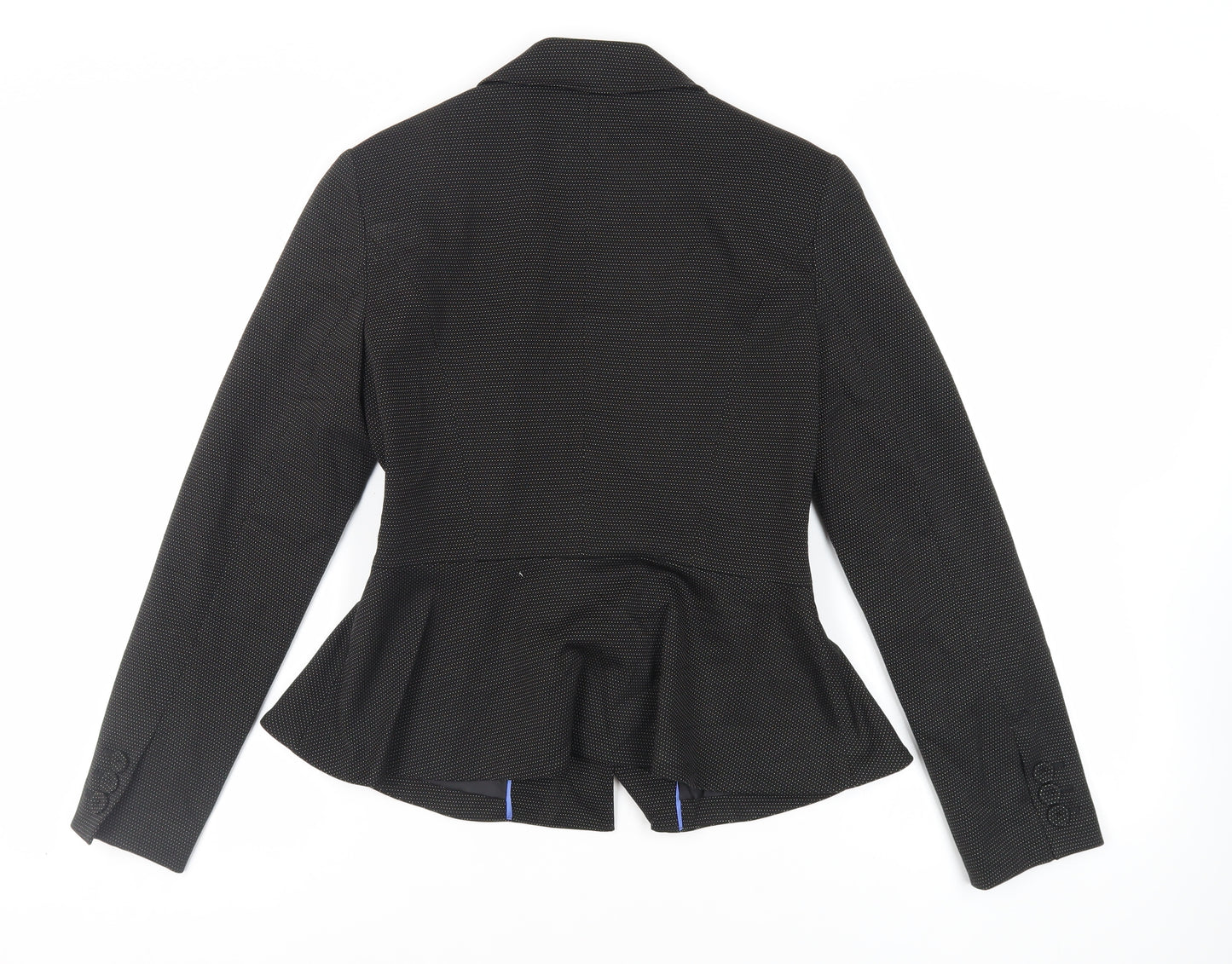 Linea Womens Black Polka Dot Jacket Blazer Size 10 Button