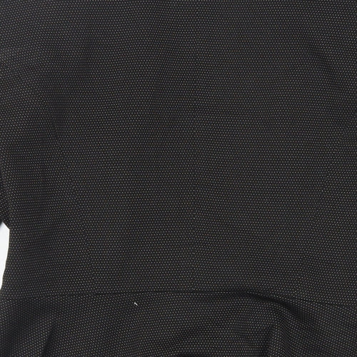 Linea Womens Black Polka Dot Jacket Blazer Size 10 Button