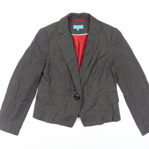 Marks and Spencer Womens Black Polka Dot Jacket Blazer Size 12 Button