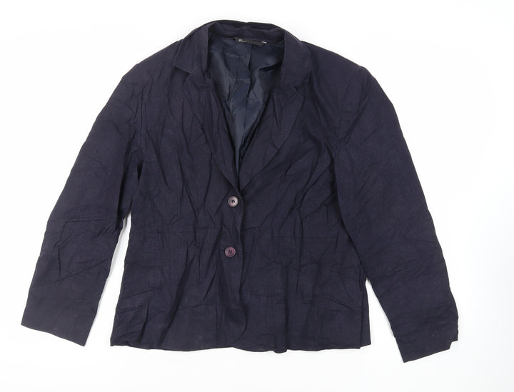 BHS Womens Blue Jacket Blazer Size 18 Button