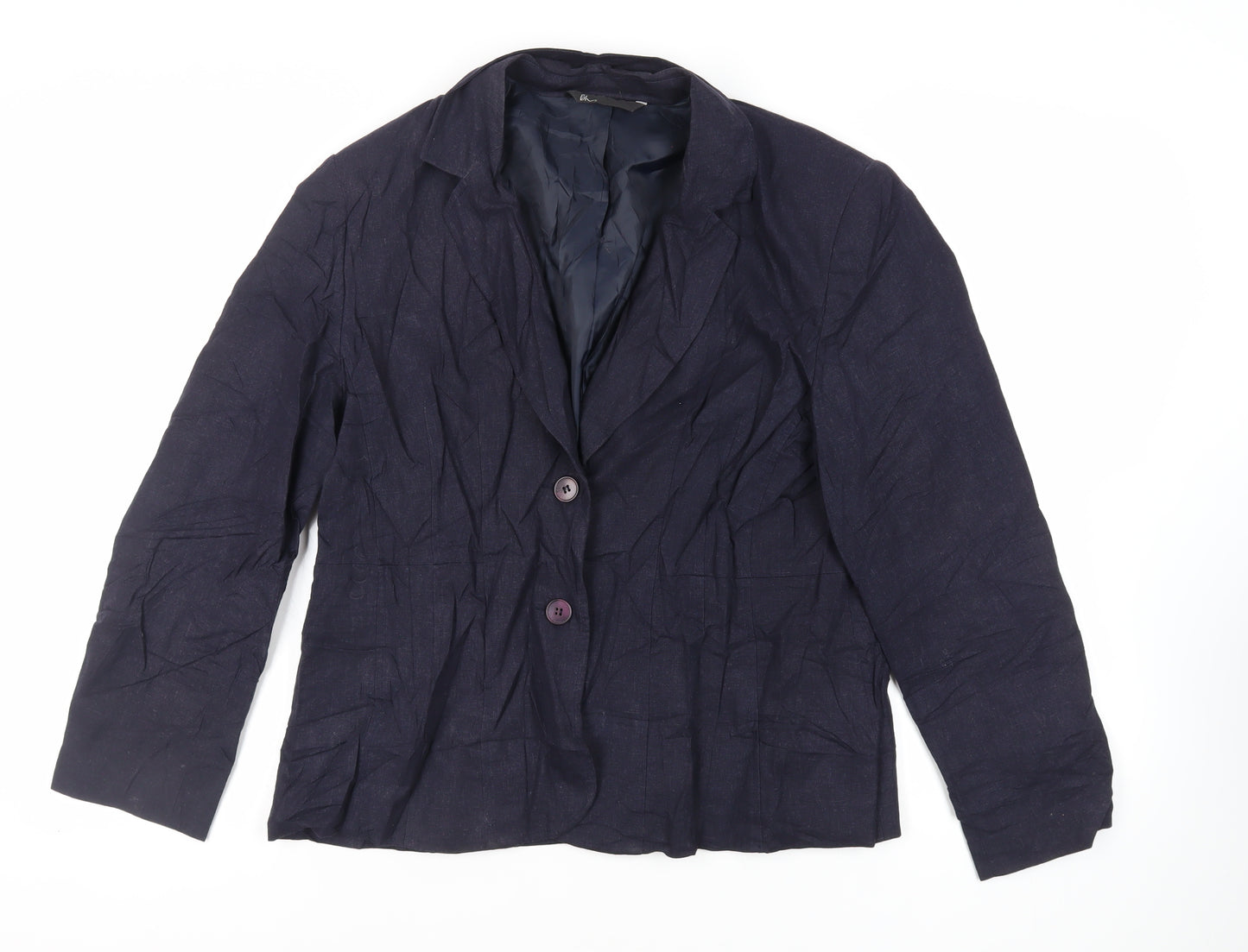 BHS Womens Blue Jacket Blazer Size 18 Button
