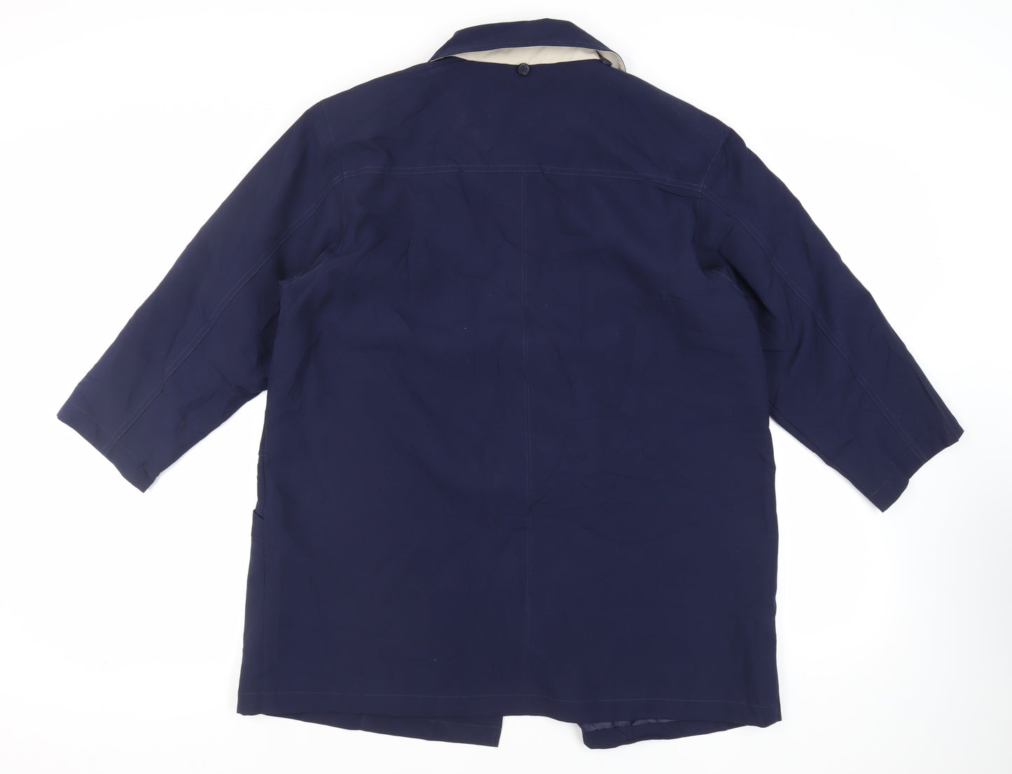 David Barry Womens Blue Jacket Size 20 Button