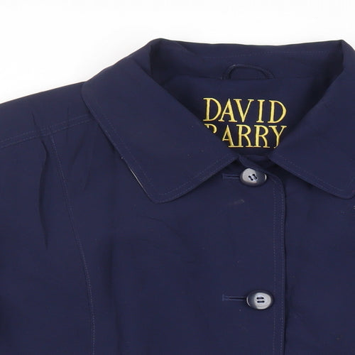 David Barry Womens Blue Jacket Size 20 Button