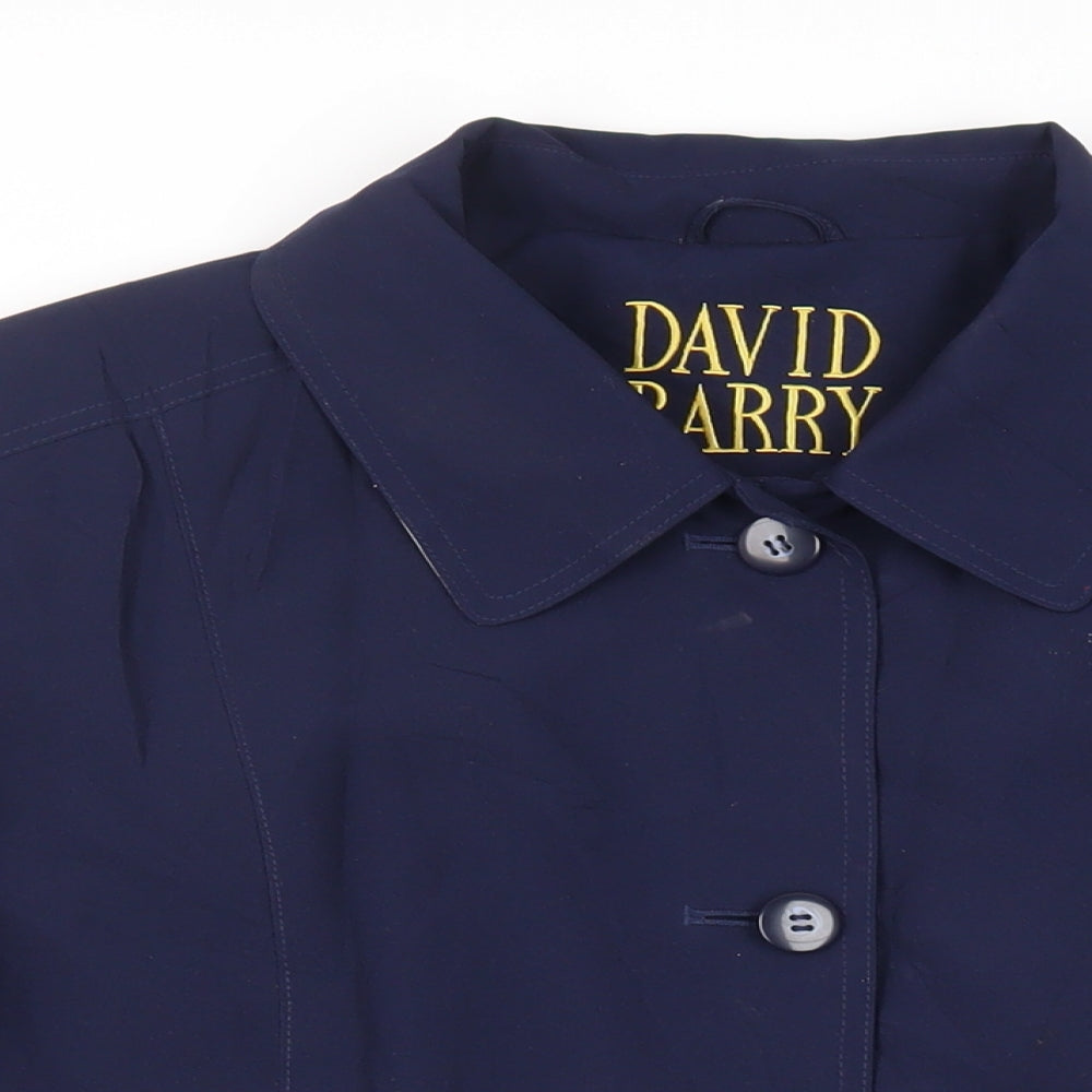 David Barry Womens Blue Jacket Size 20 Button