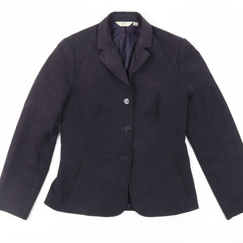NEXT Womens Blue Jacket Blazer Size 8 Button - Vintage