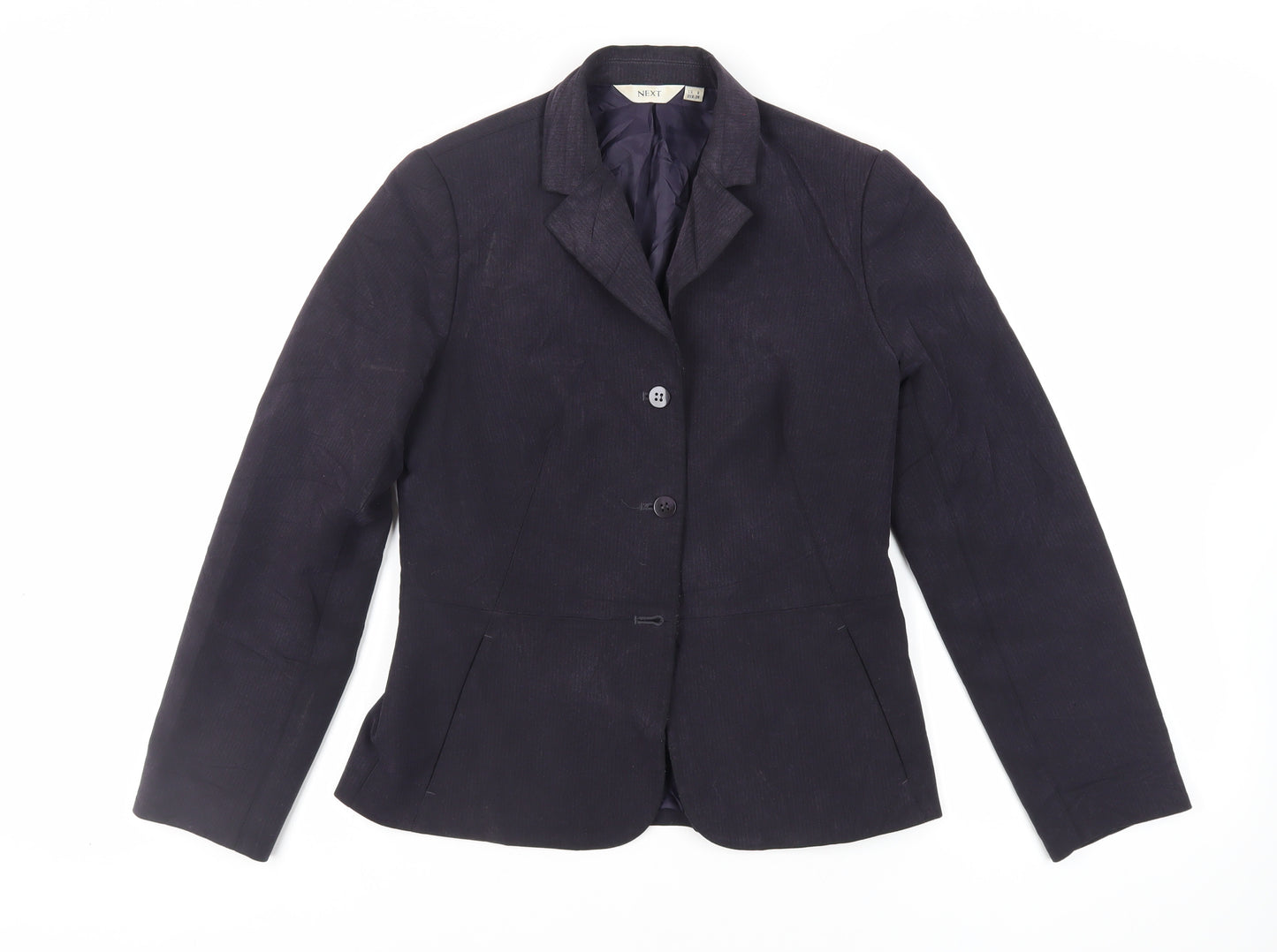 NEXT Womens Blue Jacket Blazer Size 8 Button - Vintage
