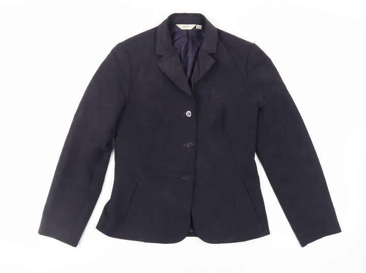 NEXT Womens Blue Jacket Blazer Size 8 Button - Vintage