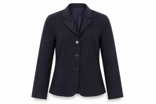 Front view of Next women’s blue jacket blazer, size UK 8, button - vintage