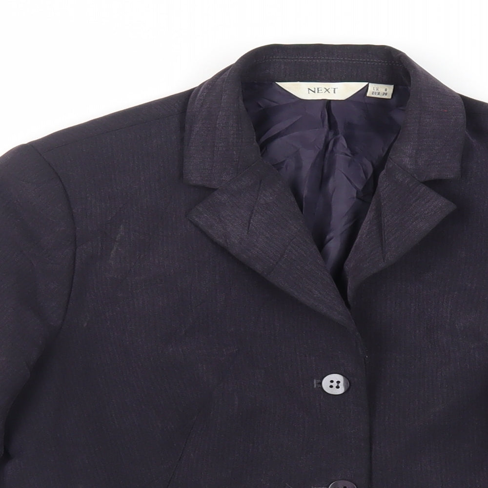 NEXT Womens Blue Jacket Blazer Size 8 Button - Vintage