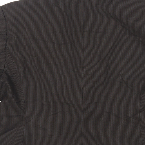 Debenhams Womens Brown Striped Jacket Blazer Size 10 Button